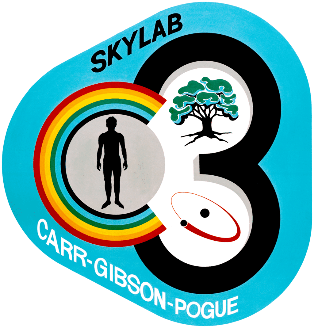 Le patch officiel de la mission Skylab 4. Qui porte le numéro 3