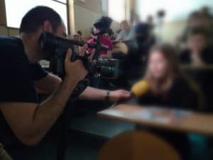 Les élèves interviewés par la chaîne local ViàOccitanie.