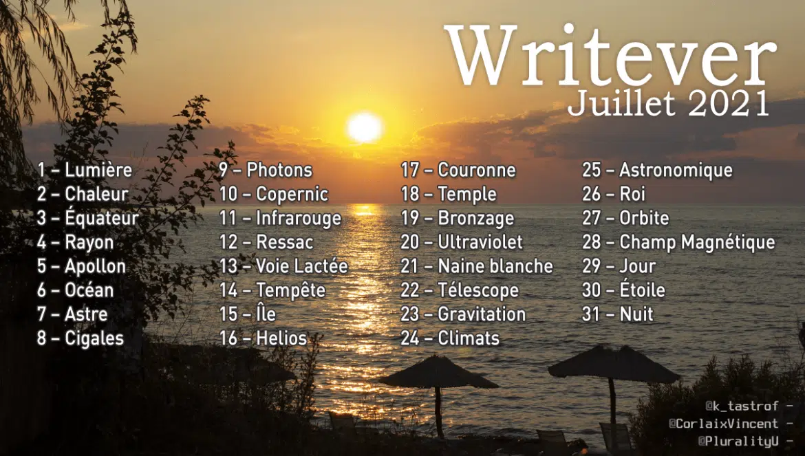 🚧 Défi d’écriture Writever de juillet 2021 : les consignes