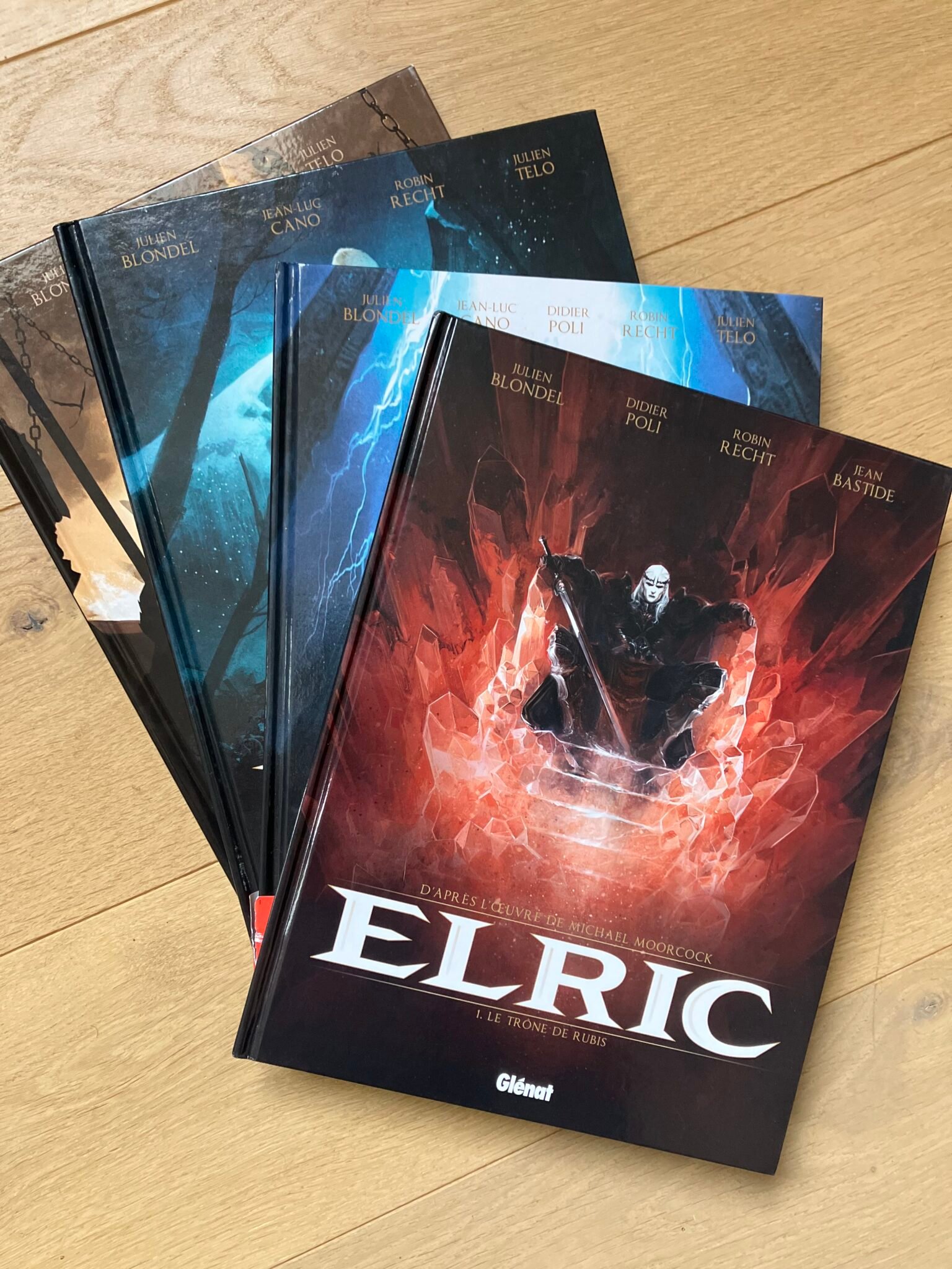 Les quatre tomes du premier cycle de la BD Elric, adaptée de l'œuvre de Michael Moorcock